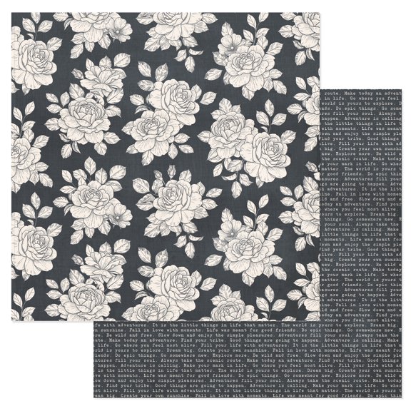 Cedar House Double-Sided Cardstock 12"X12"-Wild Roses