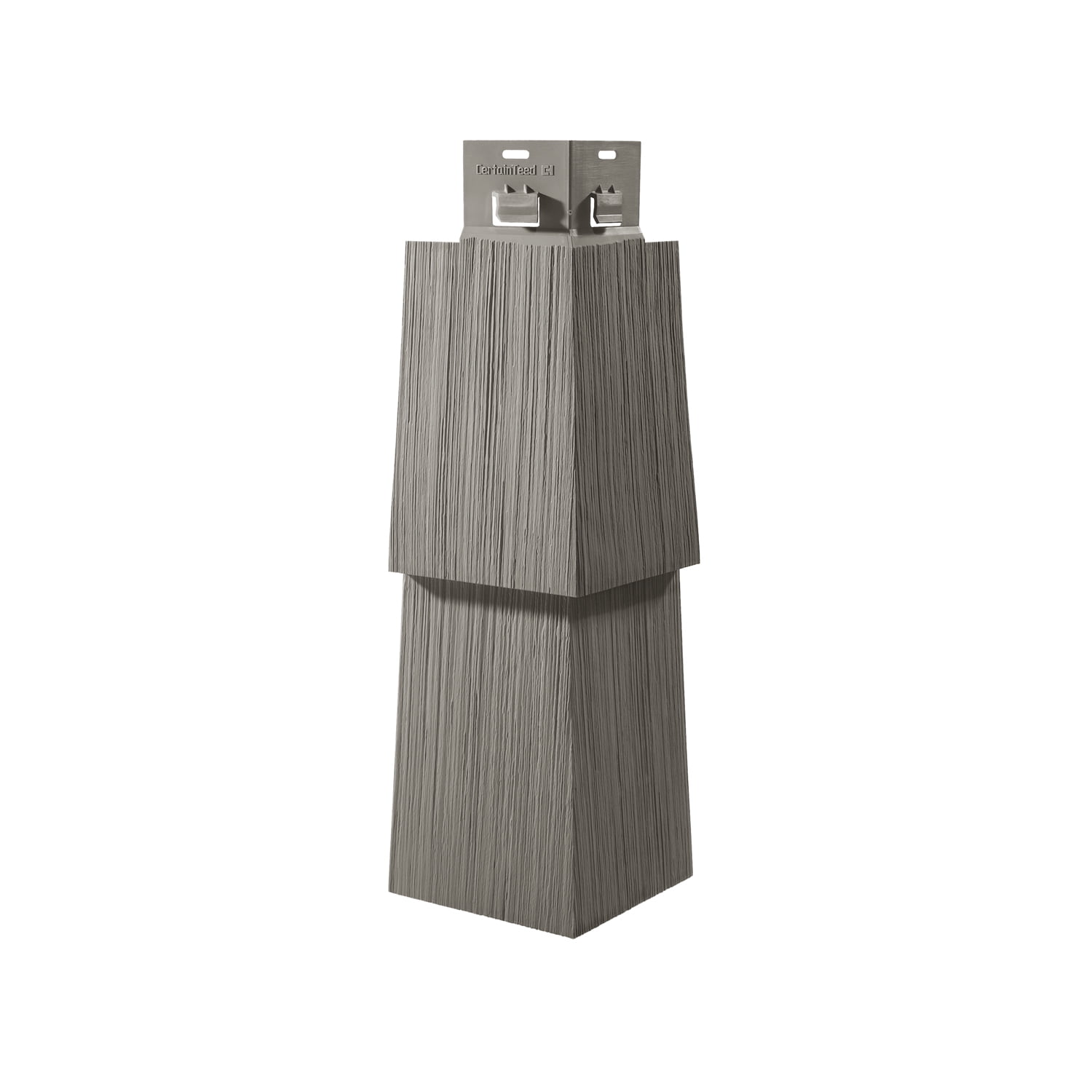 Cedar Impressions Double 7in. Staggered Perfection Shingle Corner (Carton of 20) - Granite Gray