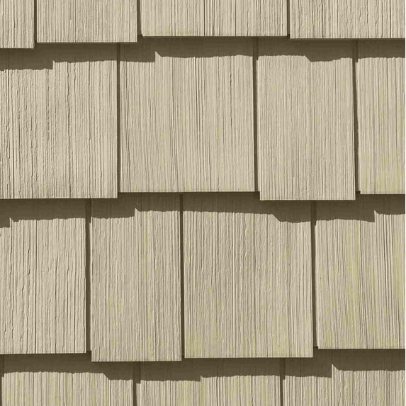 Cedar Impressions Double 7in. Staggered Perfection Shingle Siding (1/2 Square) - Savannah Wicker