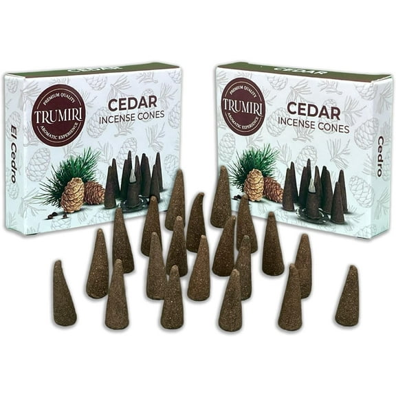 Cedar Incense Cones - Total 20 Cone Incense - Dual Pack of 10 Insence Cones - Incense Cones Scented - Cone Incense Scents - Insense Cones - Incent Cone