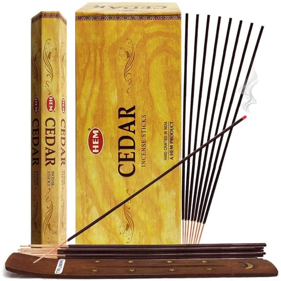 Cedar Incense Sticks And Incense Stick Holder Bundle Insence Insense Hem Incense Sticks