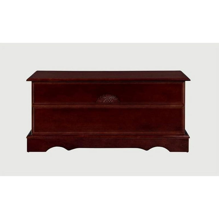 Cedar hope chest cherry finish wood storage trunk best sale