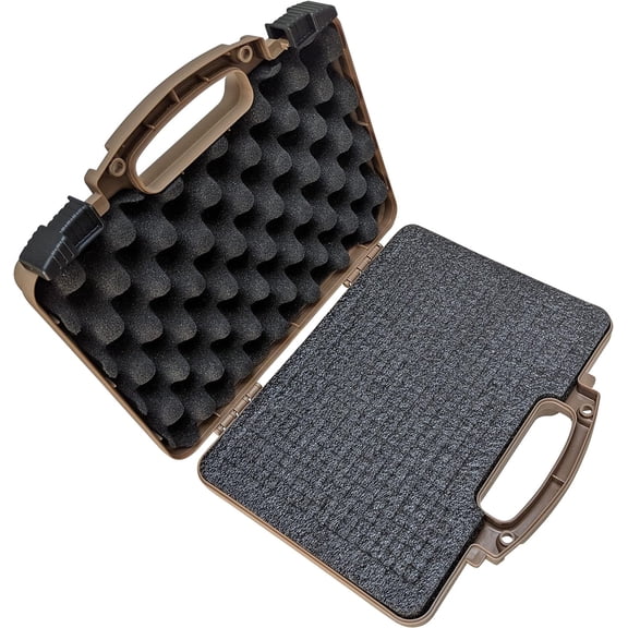 Hard Rifle Case with Pick & Pluck Foam - TSA Approved Gun Storage DS3TeK™ Polypropylene Latch - Tan