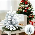 thumbnail image 1 of Cedar Mini Flocked Christmas Tree, PVC Small Tree For Holiday Tabletop Displays, Shelves, Or Mantels, Perfect Christmas Decoration To Add Festive Charm And Seasonal Cheer To Any Room, 1 of 8