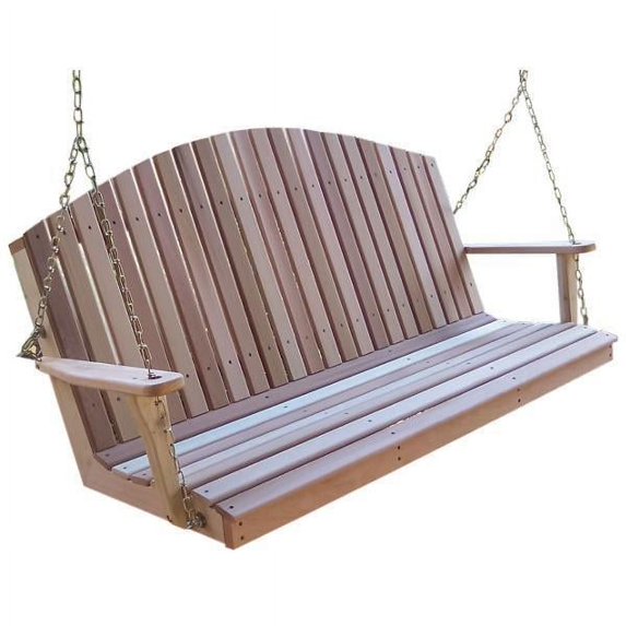 Cedar Mountaintop Fanback Porch Swing