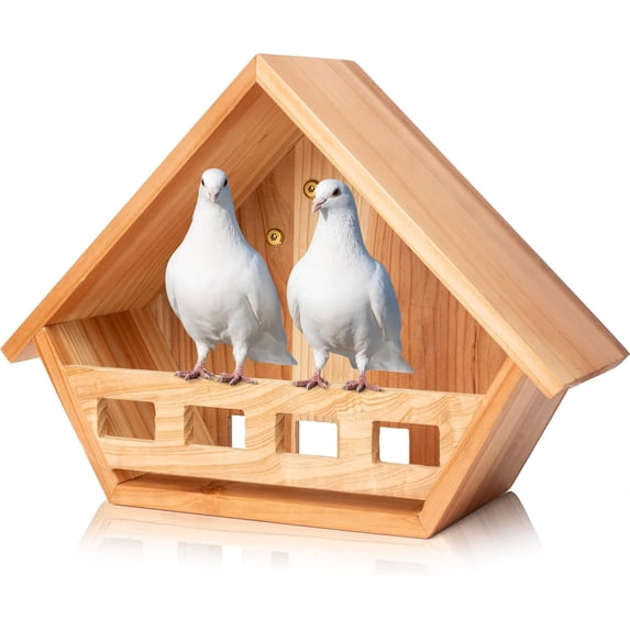 Mourning Space Cedar Mourning Dove Nesting Box, Birdhouses for Outdoor Doves and Other ...
