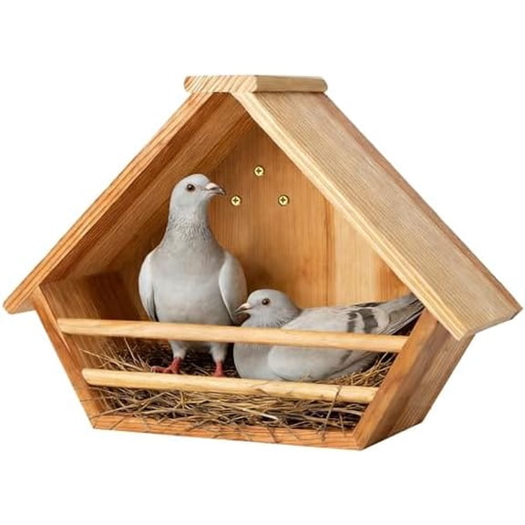 Cedar Mourning Dove Nesting Box, Wooden Dove Pigeon Bird House for Outdoors$$