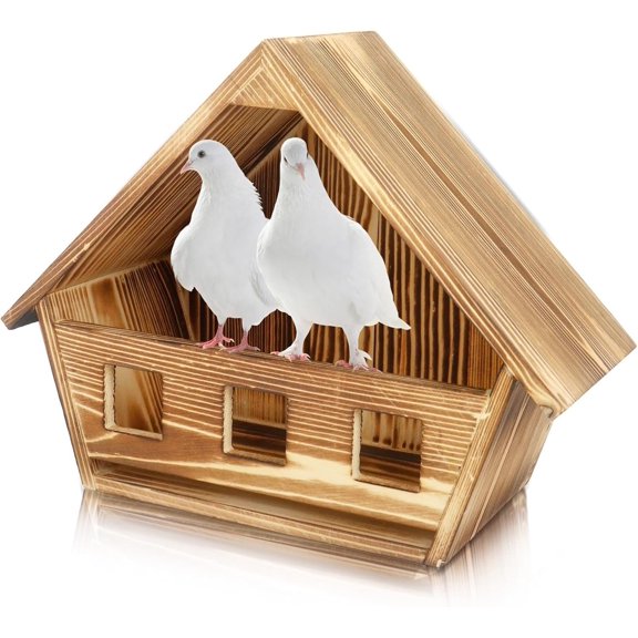 Cedar Mourning Nesting Box - 11.81" x 5.12"x9.45" Bird House, Outdoor Wooden Birdhouse for Doves & Small Birds to Nest, Ideal Garden Decoration