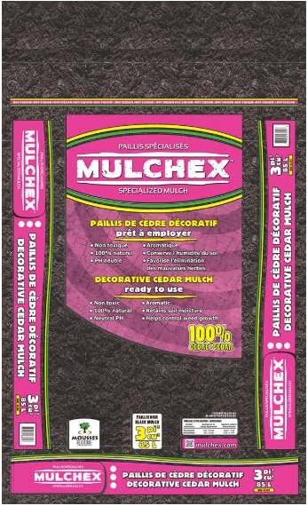 Cedar Mulch, Black, Organic, 3.0 Cu. Ft. Perfect for Landscaping, Gardens, Potted Plants, and More!