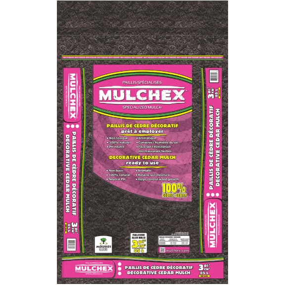 Cedar Mulch, Black, Organic, 3.0 Cu. Ft. Perfect for Landscaping, Gardens, Potted Plants, and More!