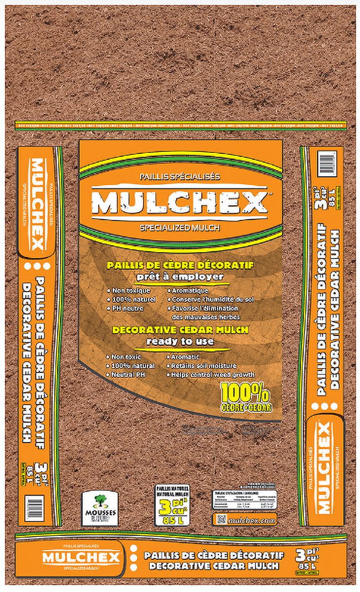 Cedar Mulch, Organic, 3.0 Cu. Ft. Perfect for Landscaping, Gardens, Potted Plants, and More!