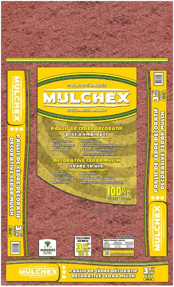 Cedar Mulch, Red, Organic, 3.0 Cu. Ft. Perfect for Landscaping, Gardens, Potted Plants, and More!