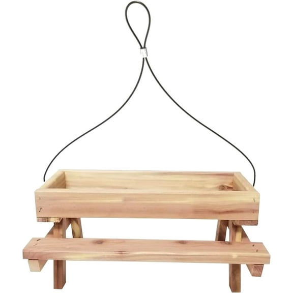 Cedar Picnic Table Bird Feeder - Made in USA