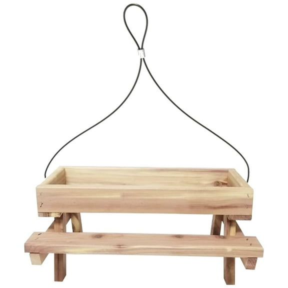 Cedar Picnic Table Bird Feeder - Made in USA