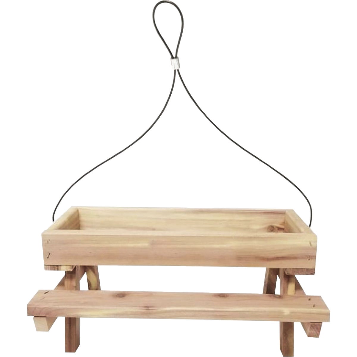 Valley Splendor Cedar Picnic Table Bird Feeder - Platform Feeder, Hanging - Made in USA