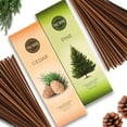 thumbnail image 1 of Cedar & Pine - Combo Pack of Incense Sticks - 100 Insence-Sticks of Each Scent - Total 200 Inscents - Natural Insense Made with Non Toxic Ingredients and Essential Oils, 1 of 3