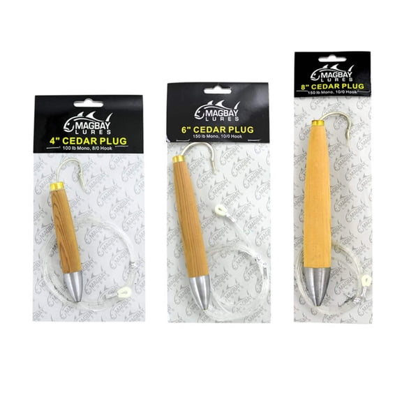 Cedar Plug 4 Inch to 8 Inch Tuna Lures Tuna Plugs (8 Inch)
