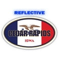 Cedar Rapids City Iowa State Flag IA Flag Linn County Oval State