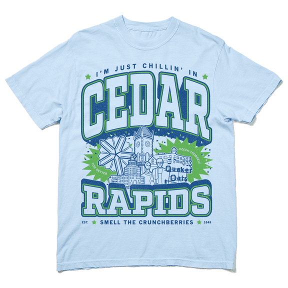 Cedar Rapids Max Collegiate Heavyweight Graphic Tee TShirt Gift