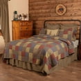 thumbnail image 1 of VHC Brands Ridge Patchwork Cotton Rustic Bedding Pre-Washed California King Quilt, Cedar Green, 1 of 4