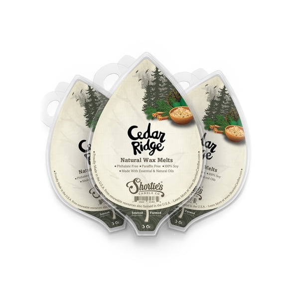 Cedar Ridge Soy Wax Melts 3 Pack - All Natural + Essential Oils + Phthalate Free - Shortie's Candle Company