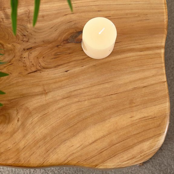 Cedar Roots Tree Stump Side 14"x13"x18"H Live Edge Rustic Natural Solid Wood Plant Stand Farmhouse Accent Coffee End Living Room Couch Bedroom Garden Outdoor Home Decor$$Furniture