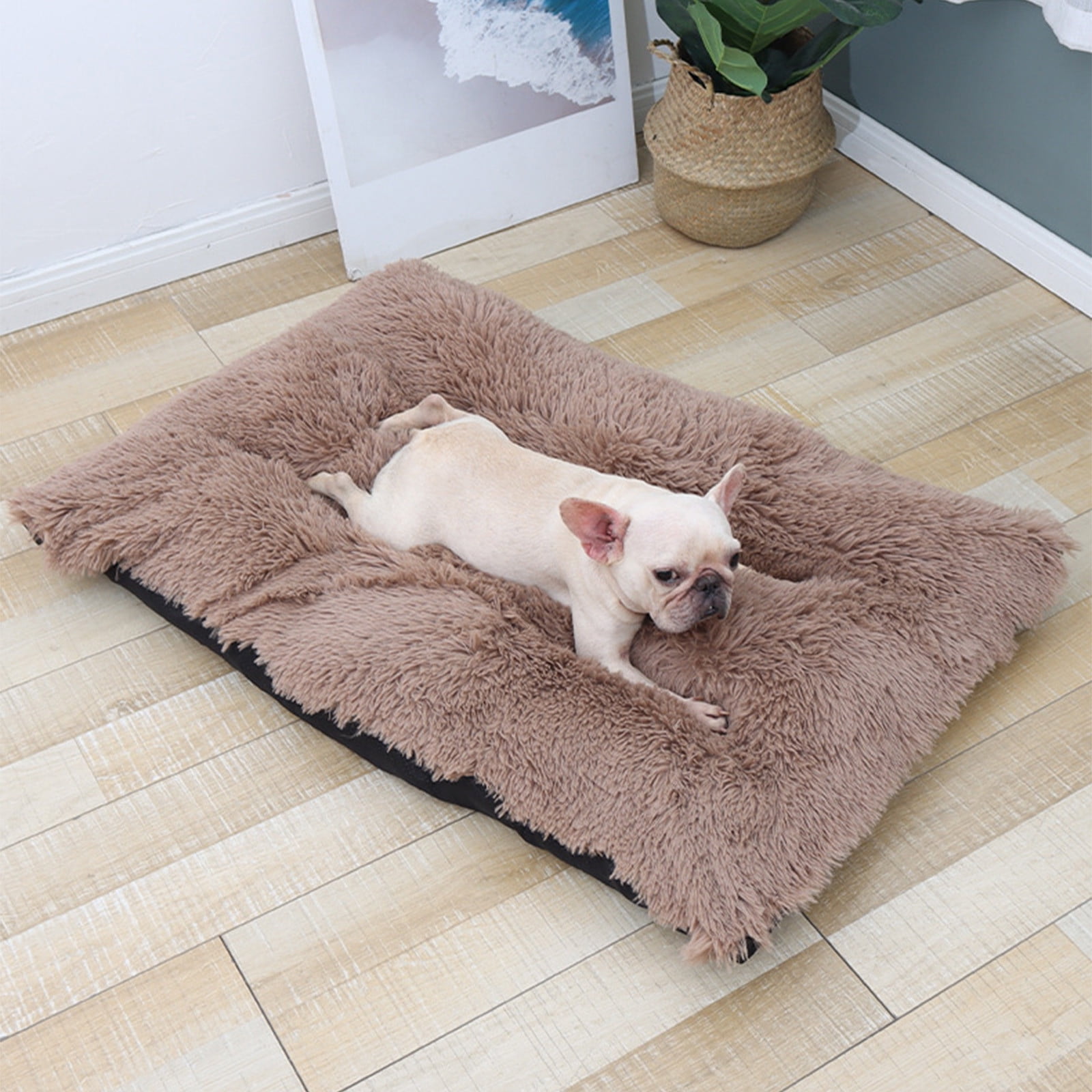 Cedar Shavings Dog Bedding, Winter Warm Plush Pet Kennel Removable And