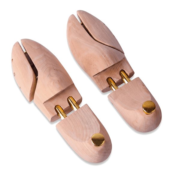 Cedar Shoe Trees for Men,Large Men’s Cedar Shoe Tree – Durable Metal Handle, Adjustable Split Toe, Eco-Friendly, Natural