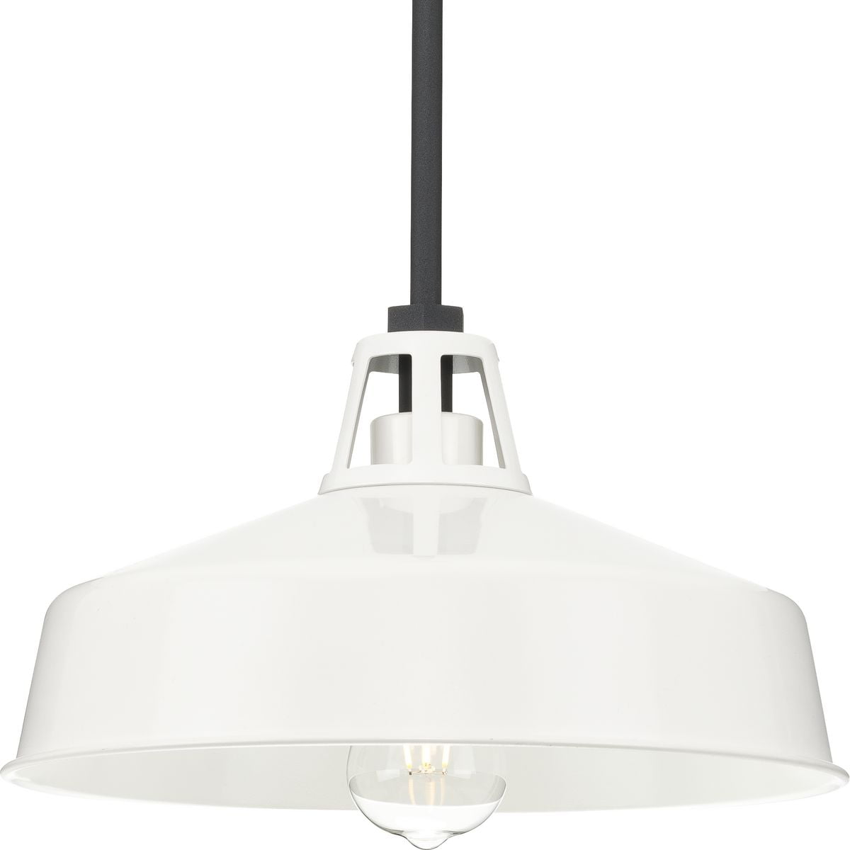 Cedar Springs White Metal Farmhouse Outdoor Hanging Light