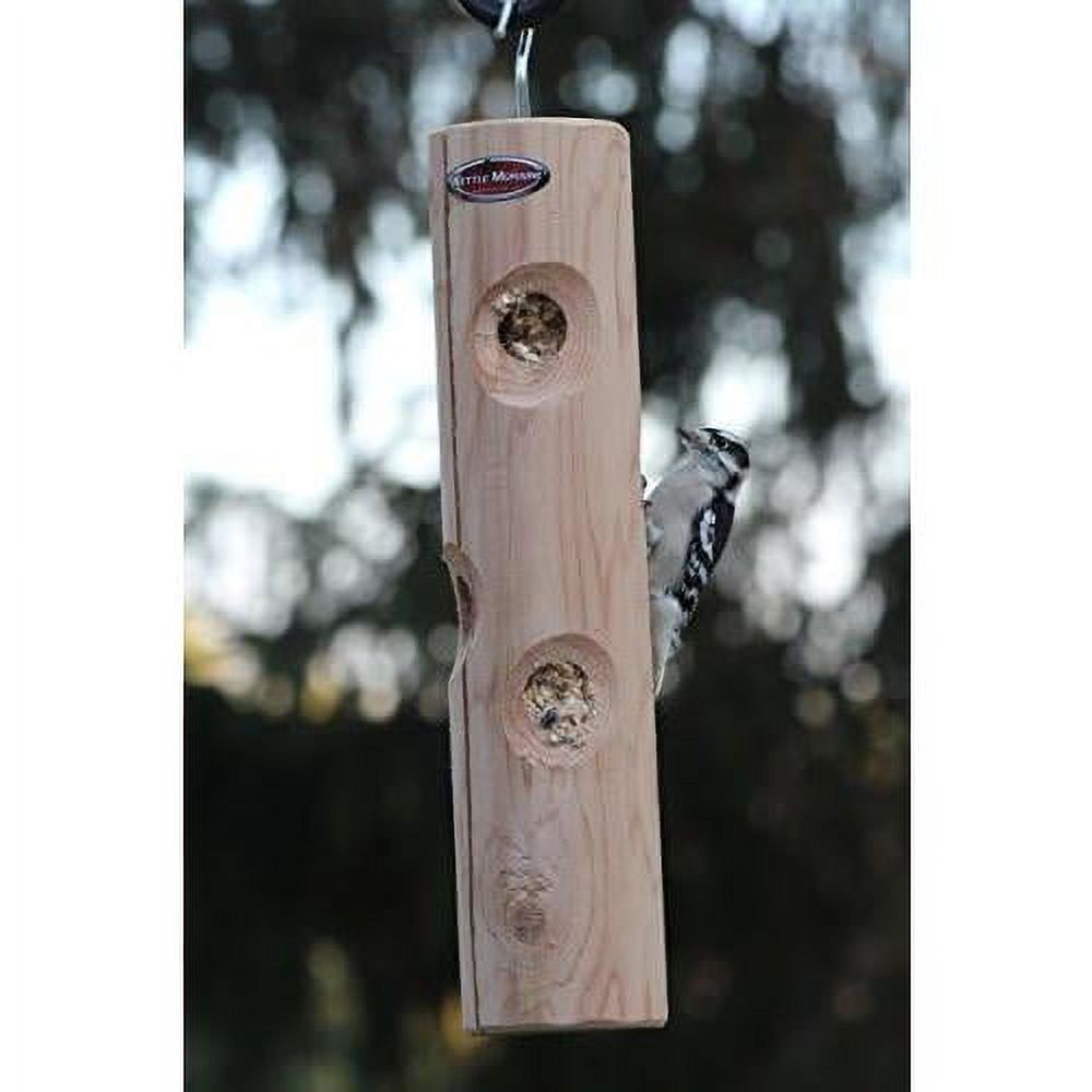 Cedar Suet Plug Log Feeder