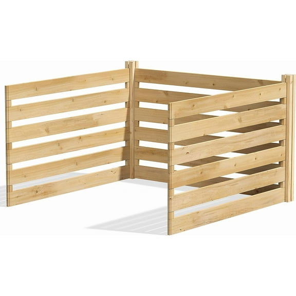 Cedar Wood Composter Add-On Kit, 36" L x 36" W x 31" H / 173.92 gallons - Not Meant for Independent use; to be Added on