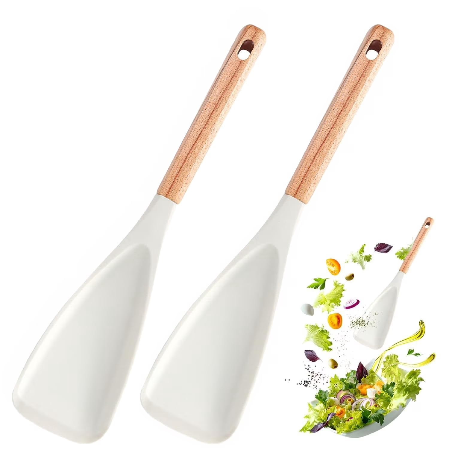 Cooking Spoonula Cedar and Ash Spoon,Cedar and Ash Spoonula,Multifunction Spatula ...