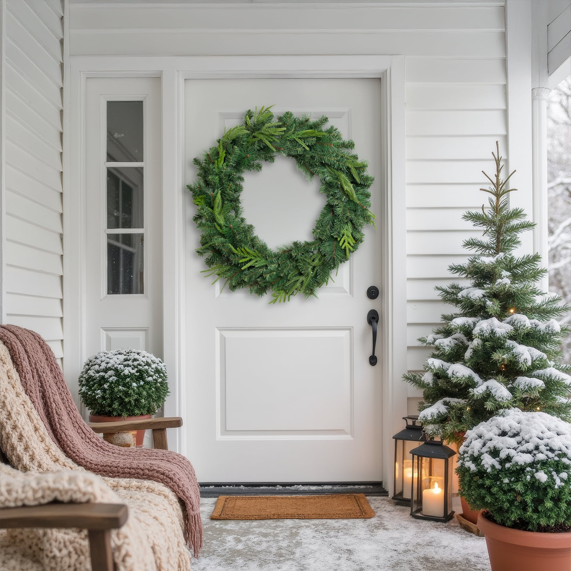 Cedar and Pine Artificial Christmas Wreath - 36" - Unlit
