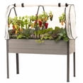 thumbnail image 1 of CedarCraft Elevated Spruce Planter with Greenhouse Cover, 21" x 47" x 30", 1 of 11