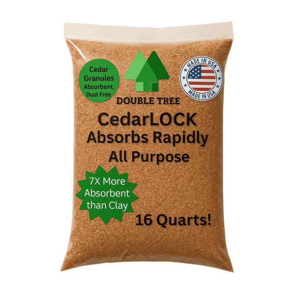 CedarLock Oil Absorbent–Nature’s Heavy-Duty Spill Solution |Oil Spill 16 Quart All Purpose Absorbent - 16 Quarts
