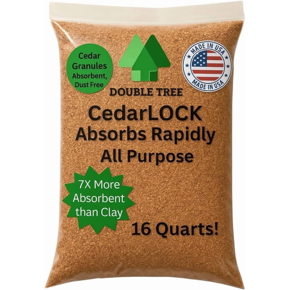 DoubleTree Oil Absorbent Natural Organic Heavy-Duty Incense Cedar Fiber 6 Bags 96 Quarts