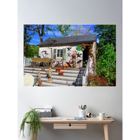 Cedarburg Wisconsin Antiques Poster Wall Art, Modern Wall Decor For Living Room Bedroom, 8x12 UNFRAMED