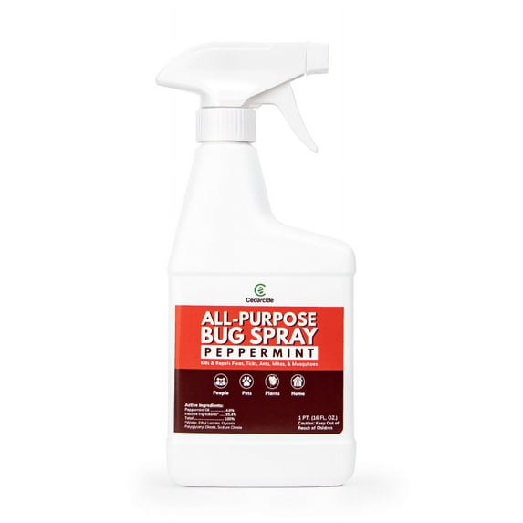 Cedarcide All-Purpose Bug Spray - Peppermint (Pint) | Insect Repellent For People, Plants, Homes, and Pets | Made with Pure Essential Oils and Plant-Based Ingredients