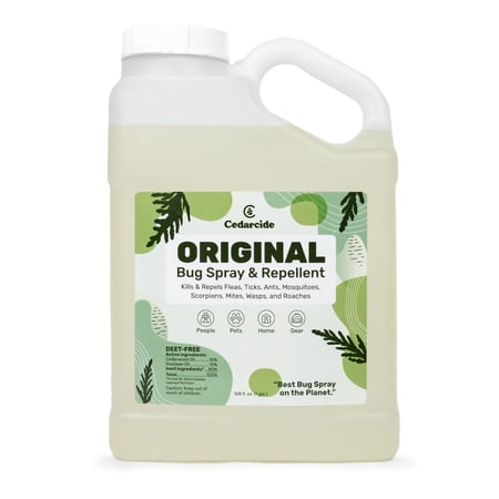 Cedarcide Original (Gallon) Non-Toxic Cedar Oil Insect Repellent Formerly Known as Best Yet Insect Spray Kills and Repels Mosquitoes Ticks Fleas Mites Ants and Chiggers