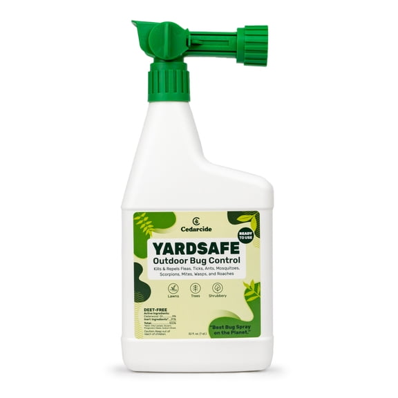 Yardsafe Outdoor Pest Control Cedar Oil Ready-to-Use Spray Kills and Repels Fleas, Ticks, Mosquitoes, Mites & Ants