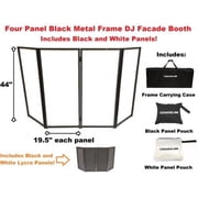 CedarsLink DJ Event Facade White/Black Scrim Metal Frame Booth +Travel Bag Case