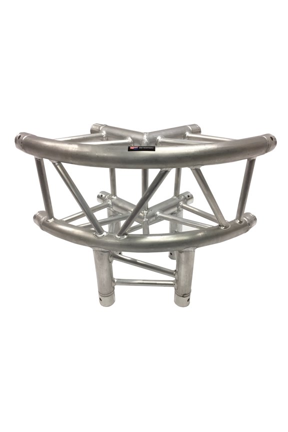 1.64' Rounded 3 Way 90 Degree Corner Fits Global Truss F34 2" Diameter Piping