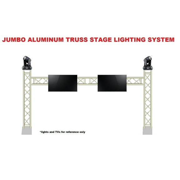 Cedarslink Complete 15ft Square Aluminum Truss TV Mount Lighting System DJ Lights Speakers