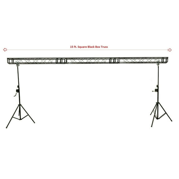 Cedarslink Heavy Duty 15FT Box Truss Light Stand System Black