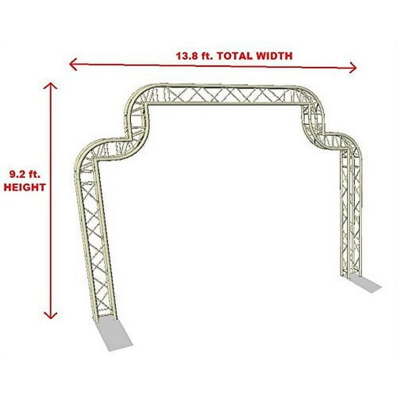 Cedarslink Rounded Complete Square Aluminum Truss Goal Post Lighting System DJ Lights Speakers