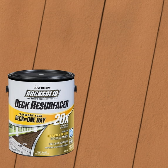 Cedarstone, Rust-Oleum RockSolid 20X Exterior Wood Deck Resurfacer-319371T, Gallon