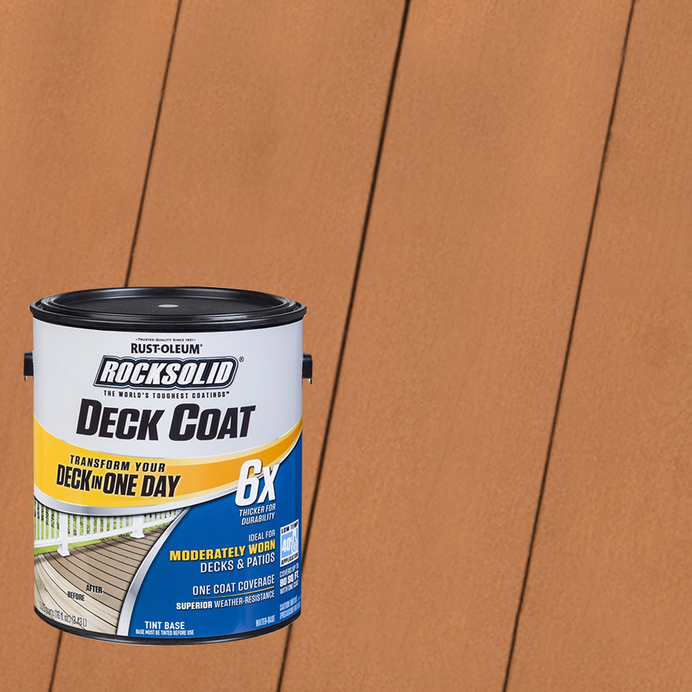Cedarstone, Rust-Oleum RockSolid 6X Exterior Wood Deck Coat-319626T, Gallon