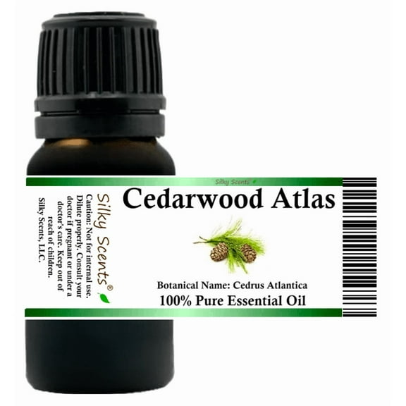 Cedarwood Atlas Essential Oil 1 fl oz (30 ml) - 100% Pure and Natural by Silky Scents