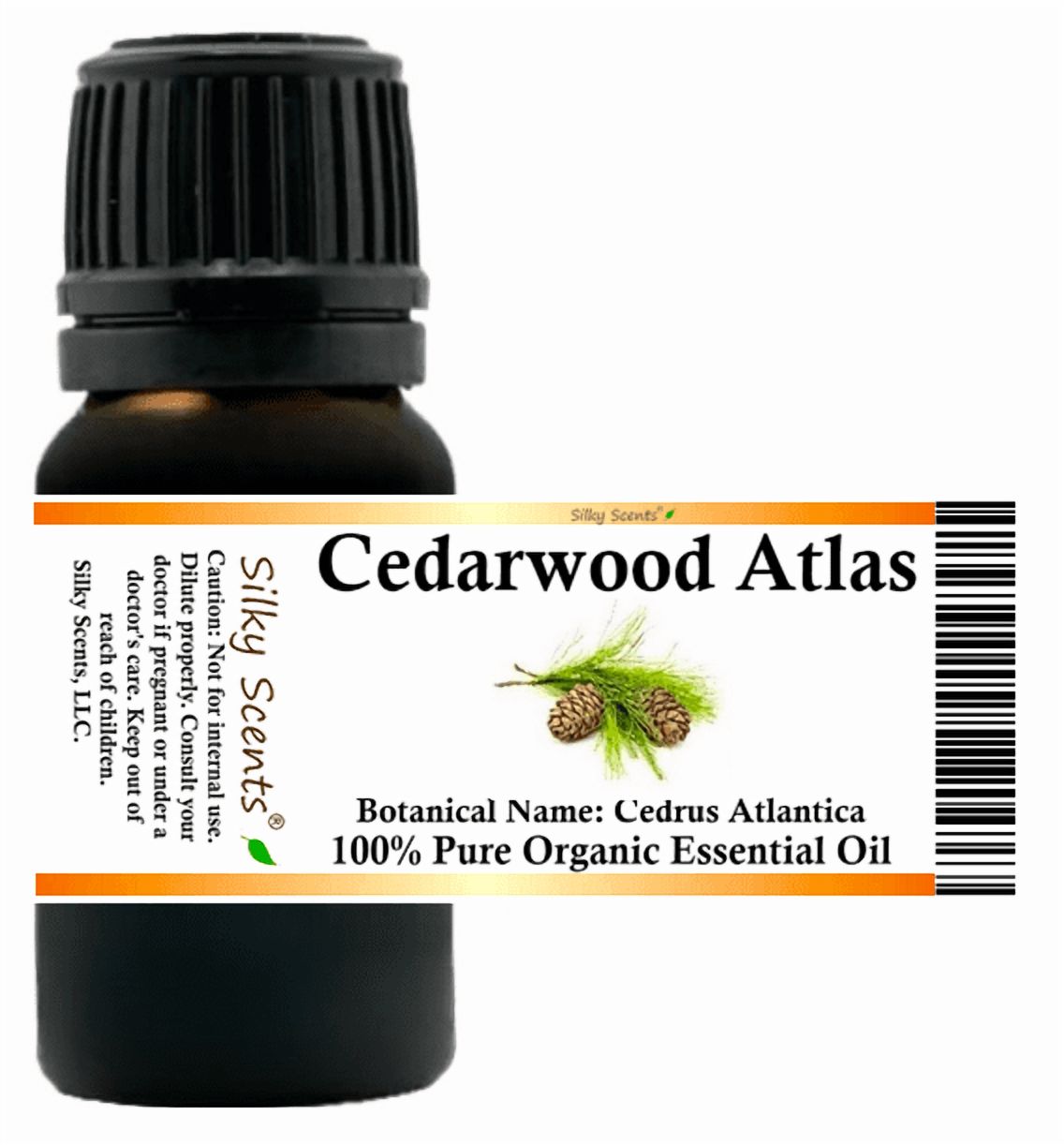 Cedarwood Atlas Organic Essential Oil 15 ml (1/2 fl oz) - 100% Pure and Natural by Silky Scents