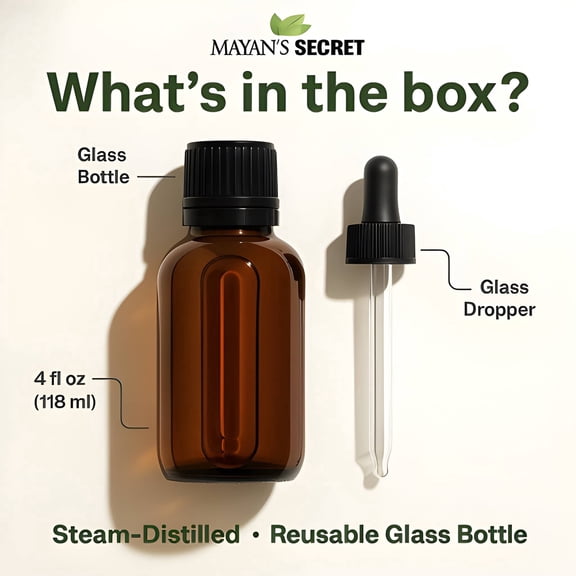 "Cedarwood Essential Oil by Mayan's Secret - Pure & All Natural 4 fl oz"